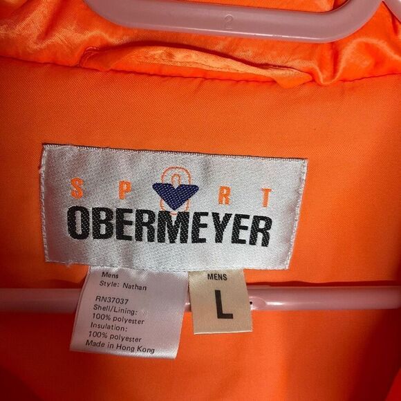Vintage Obermeyer Sport Ski Jacket Large Neon Snow Coat Outdoor 90s Y2K Winter - Picture 3 of 14